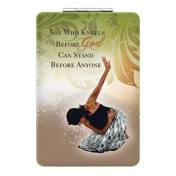 African American Expressions Compact Mirror | She Who Kneels - Picture 1 of 2